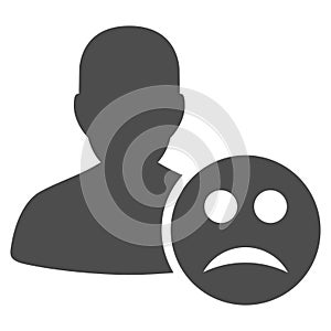 User Sad Smiley Flat Icon