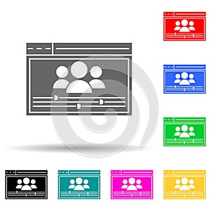 user settings multi color style icon. Simple glyph, flat vector of web development icons for ui and ux, website or mobile