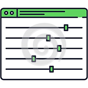 User settings setup flat icon vector on white