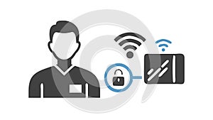 User with Smart Devices, IoT Connectivity and Home Automation, vector design Generative AI