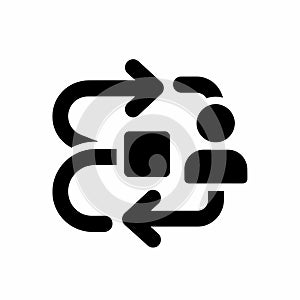 User System Interaction Workflow Cycle Icon