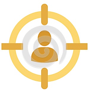 User Target Isolated Vector icon that can be easily edit or modified