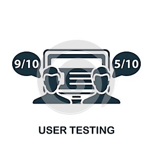 User Testing icon. Monochrome simple Web Design icon for templates, web design and infographics