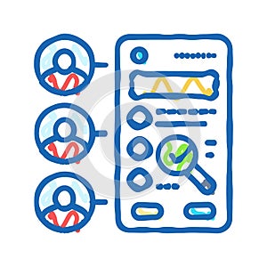 user testing ux ui design icon doodle illustration