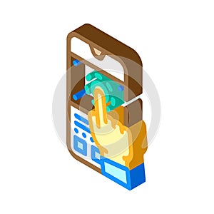 user testing ux ui design isometric icon vector illustration