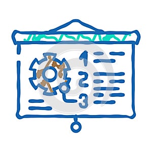 user training analyst icon doodle illustration