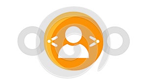 User Transfer Icon: Profile Migration Data Movement, vector design Generative AI