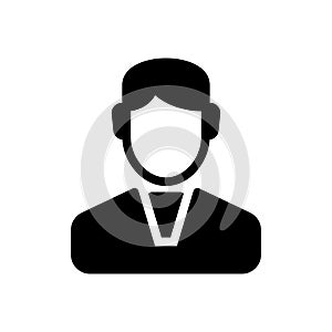 User vector glyph flat icon
