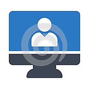 User glyph colour vector icon