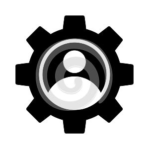 User glyph flat vector icon