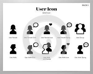 User icons Solid pack