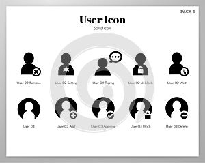 User icons Solid pack