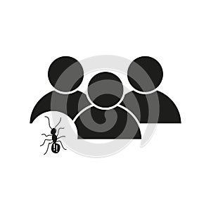 User, virus icon. Element of cyber and security icon. Vector illustration. EPS 10.