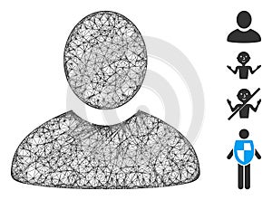 User Web Vector Mesh Illustration