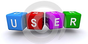 User word block on white