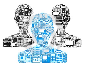 Users Composition Icon for BigData and Computing