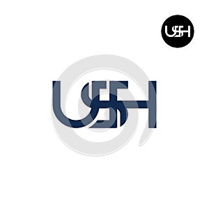 USH Logo Letter Monogram Design