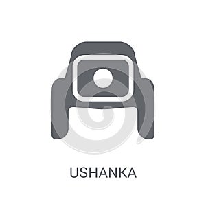 ushanka icon. Trendy ushanka logo concept on white background fr