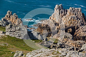 Ushant island rocky coastline