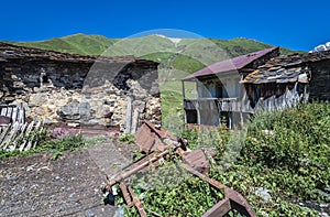 Ushguli community in Svanetia region, Georgia