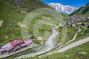 Ushguli community in Svanetia region, Georgia