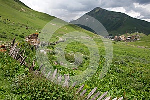 Ushguli village in Svaneti, Georgia