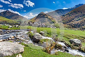 Ushguli village in Swanetia. Georgia