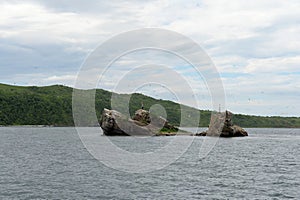 Ushi Island in the Amur Bay near Russky Island, Vladivostok