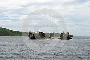 Ushi Island in the Amur Bay near Russky Island, Vladivostok