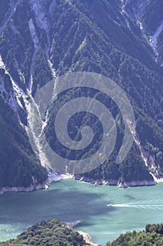 Ushiro-Tateyama mountain range and Kurobe lake