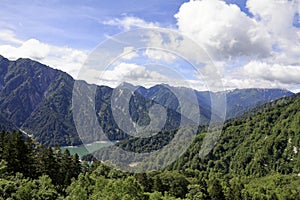 Ushiro-Tateyama mountain range and Kurobe lake