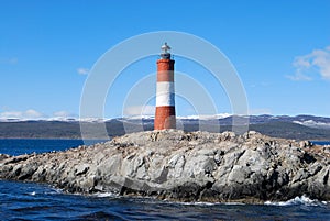 Ushuaia in the Beagle Channel, Tierra del Fuego, southern Argentina.