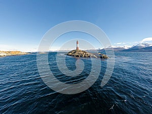 Ushuaia in the Beagle Channel, Tierra del Fuego, southern Argentina.