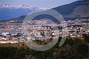 Ushuaia harbor port. Ushuaia is the capital of Tierra del Fuego province in Argentina