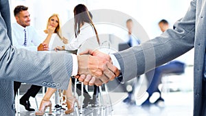 Usinessmen shaking hands