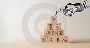 Using AI artificial intelligence for personalization strategy. photo