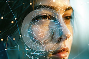 Using biometric security to identify individuals, using face recognition for online data protection