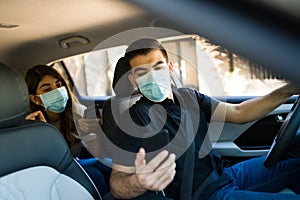 Using a carpool service on the pandemic