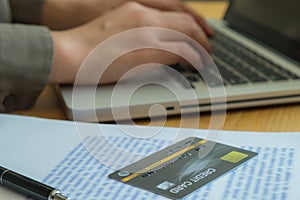 Using credit cards for online purchases or demanded products