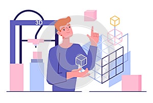 Using 3d printer concept