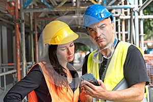 Using digital devices on construction site