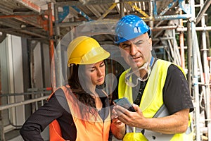 Using digital devices on construction site