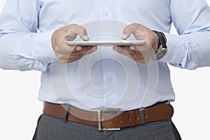 Using a digital tablet with two finger