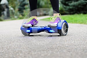 Using Hoverboard Electric Smart Scooter Self Balancing