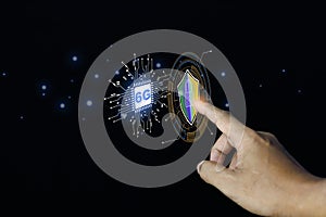 Using future technology to use high-speed internet, 6g network connecting networks around the world, security, safe internet, 5g,