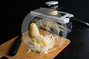 Shredding Potatoes with a Mandoline photo