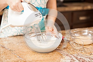 Using a mixer in the kitchen