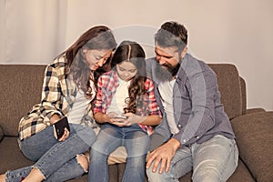 Using mobile phone responsibly. Family send text message. Family time. Smartphone habit