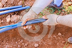 Using PE foam for thermal insulation of underground PVC water pipes