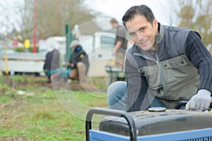 Using portable power generator